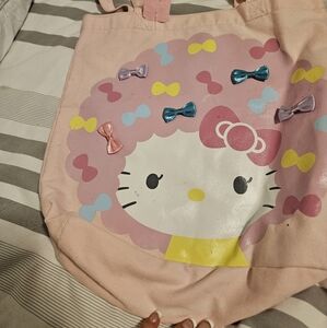 Hello Kitty Pink and Blue Bow Accent Bag
